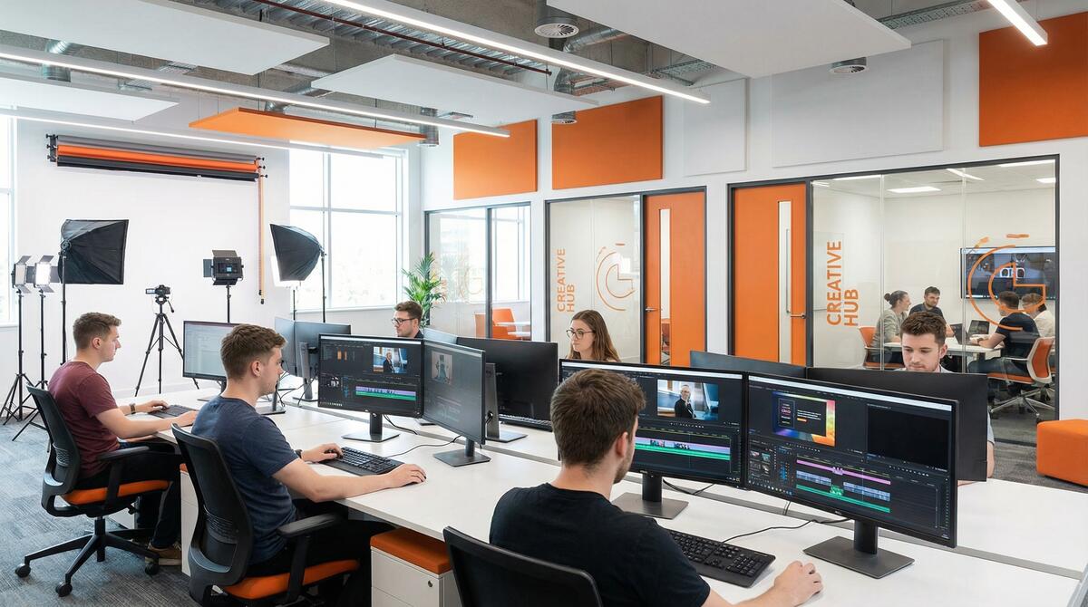 黄色仓库办公环境